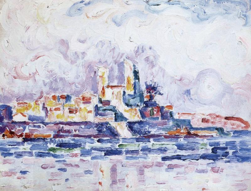 Paul Signac red sunset oil painting picture